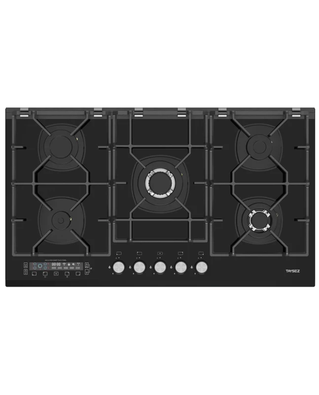گاز رومیزی شیشه ای TG-1303 با طراحی مدرن و سرشعله SABAF ایتالیا